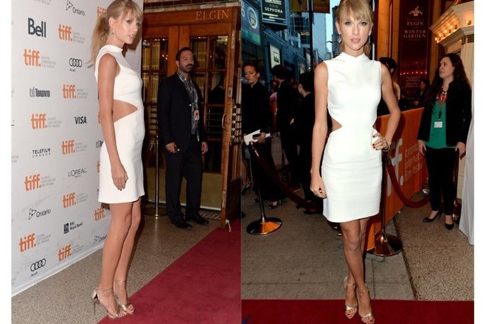 Taylor swift vestida de top shop