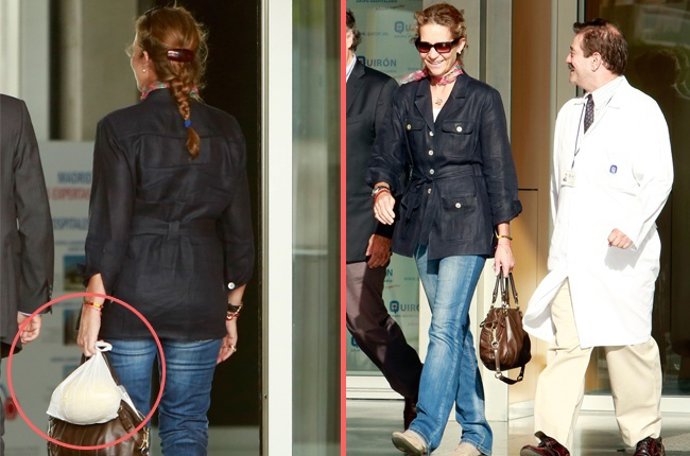La Infanta Elena le trae un melón al Rey Don Juan Carlos