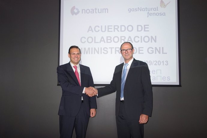 Firma del acuerdo entre Gas Natural Fenosa y Noatum