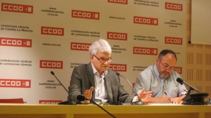 José Luis Gil (CCOO) y Carlos Pedrosa (UGT)
