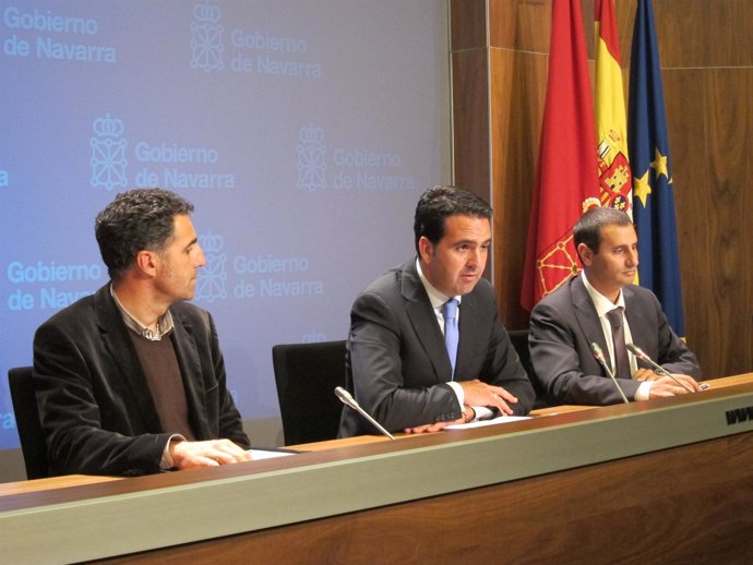 Miguel Induráin, Íñigo Alli y Javier Cortajarena.