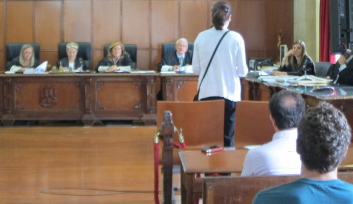 Instante del juicio celebrado este lunes en la Audiencia de Jaén