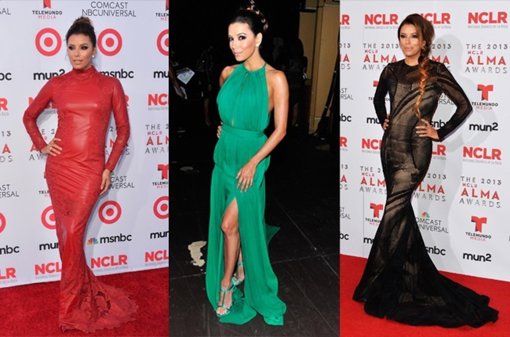 Eva Longoria, ocho vestidos, una gala