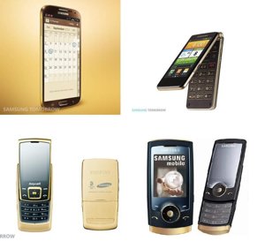 Teléfonos móviles y smartphones en oro de Samsung