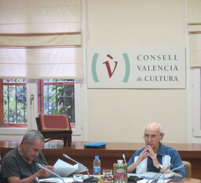 Santiago Grisolía (a la derecha) en el pleno del CVC