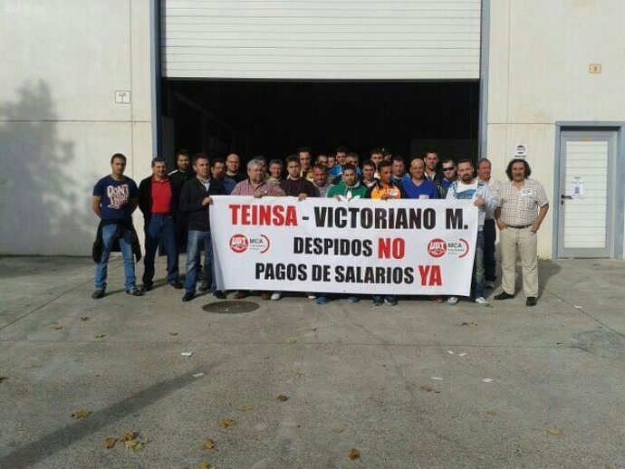 Los trabajadores encerrados en Teinsa