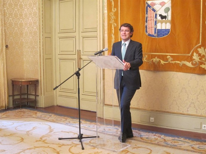 Alfonso Fernández Mañueco este martes en Salamanca.