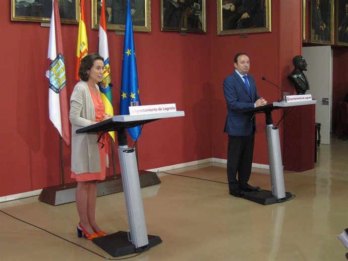 Sanz y Gamarra, en la rueda de prensa