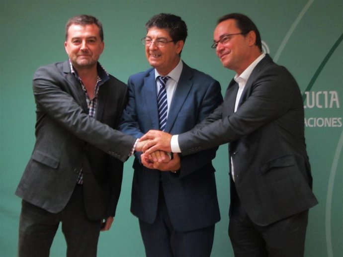 Valderas y Maíllo, hoy junto al nuevo director general de Administración Local