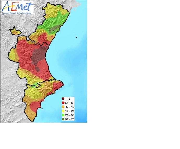 Lluvias acumuladas en la Comunitat durante septiembre