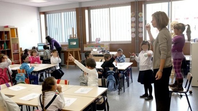 Imagen de un aula valenciana