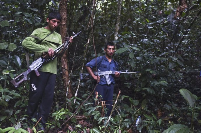 Miembros de la guerrilla peruana Sendero Luminoso (2012).