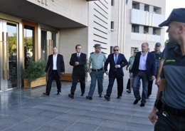 Carlos Fabra a su llegada a la Ciudad de la Justicia en Castellón