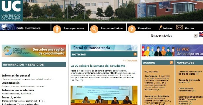 Página web de la UC