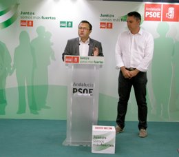 Heredia y el secretario de agricultura del psoe malaga, yuste