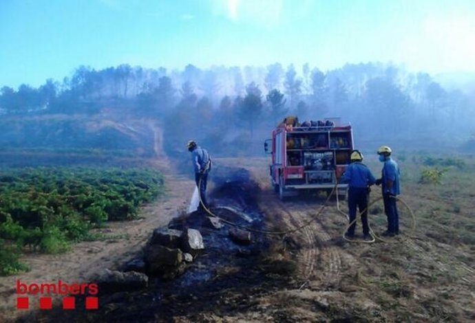 Extinción del incendio en Batea