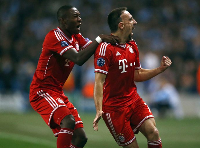 Ribery celebra un tanto del Bayern 