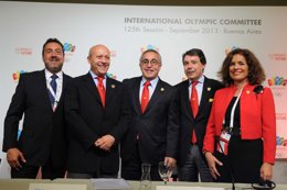 Botella, González, Blanco y Wert tras la rueda de prensa de Madrid 2020