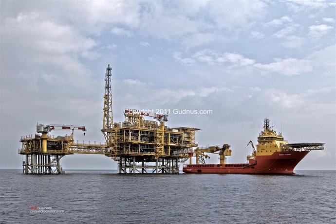 Plataforma de Gas Castor, frente a Vinaroz (Castellón)