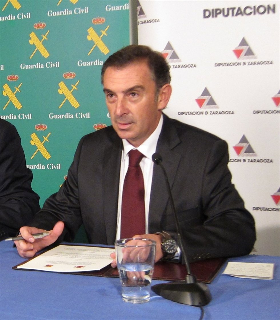 El presidente de la DPZ, Luis María Beamonte, en un acto este jueves en Casetas