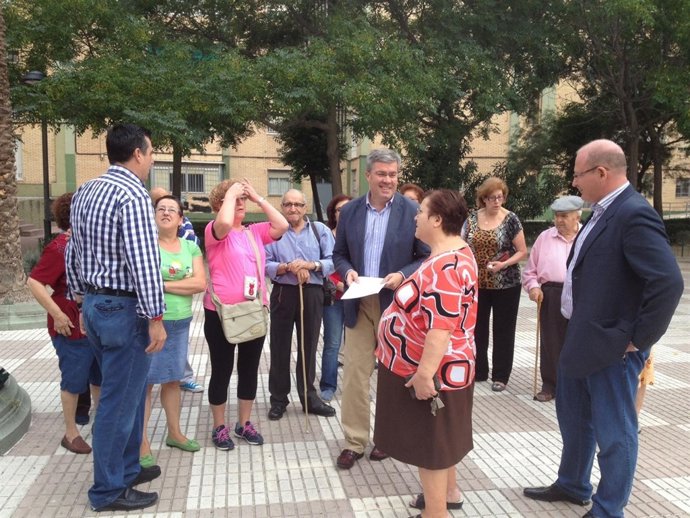 José Enrique Fernández de Moya, en la Plaza de la Unión