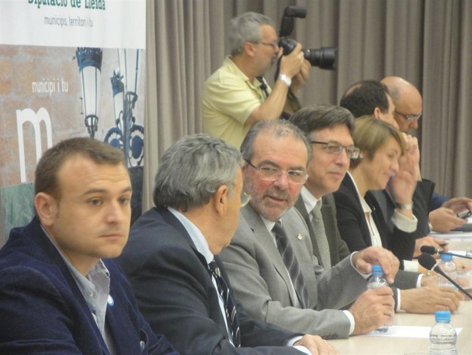 G.Sabarich, J.Simó, J.Reñé y el embajador de Israel, Alan Bar.