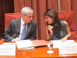 Conseller de Justicia Generalitat, Germà Gordó; G.Calvet (diputada ERC)