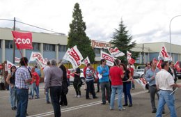 Concentración de trabajadores de Panrico