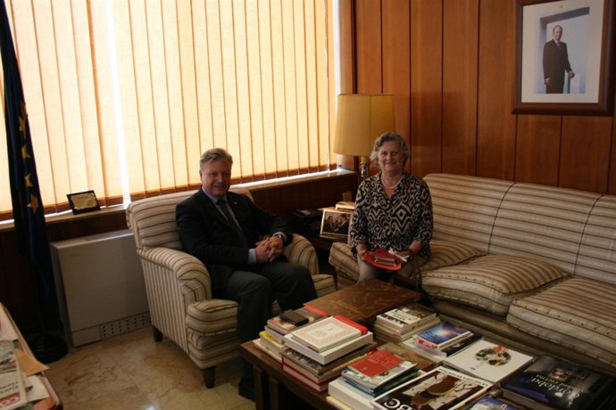 Primo Jurado y Clementina Rojas durante su reunión