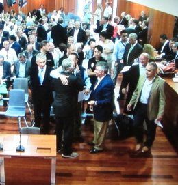 Los imputados a su llegada a la vista para la sentencia del caso Malaya