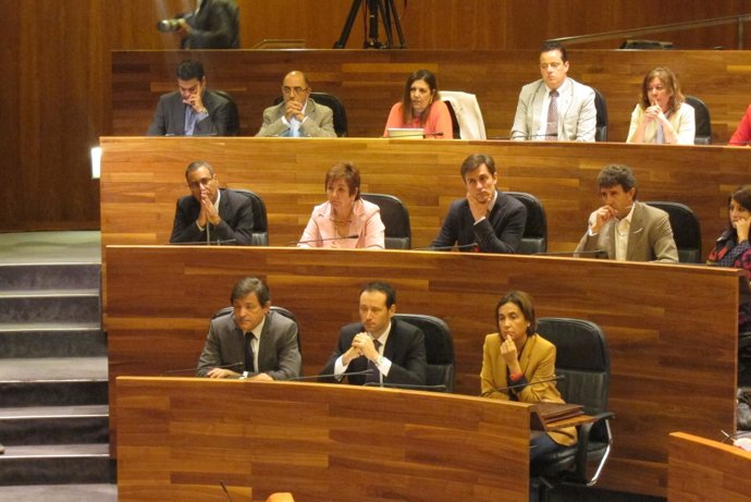 Javier Fernández en la bancada socialista de la Junta