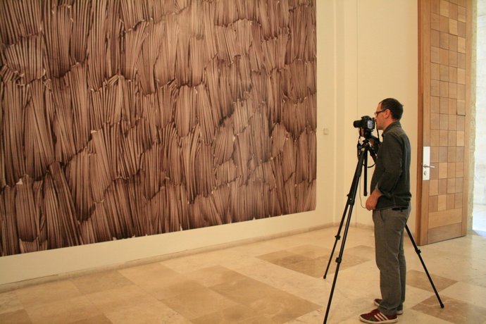 Intervención de Daniel Verbis en el Museo Patio Herreriano de Valladolid