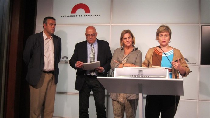 P.Calbó (PP), L.Corominas (CiU), N.De Gispert (CiU, pta.Parlament), A.Simó (ERC)