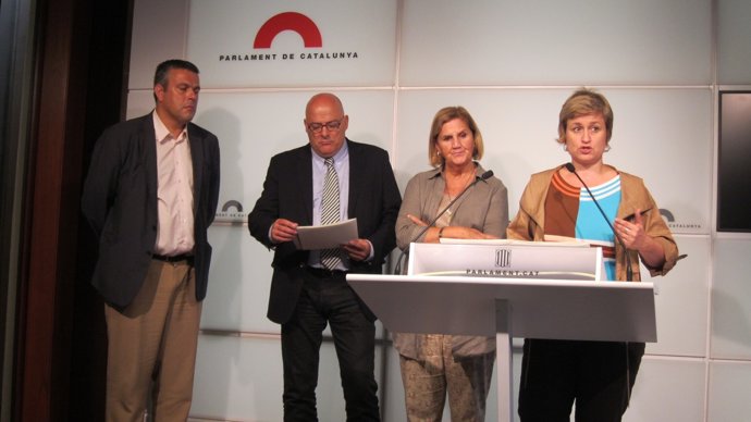 P.Calbó (PP), L.Corominas (CiU), N.De Gispert (CiU, pta.Parlament), A.Simó (ERC)