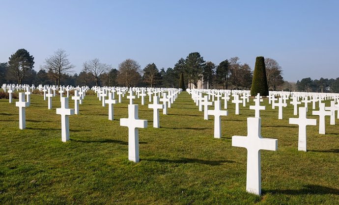 Cementerio  en Normandía