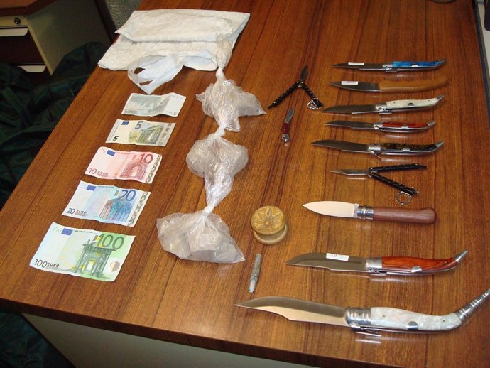 Imagen de los efectos incautados