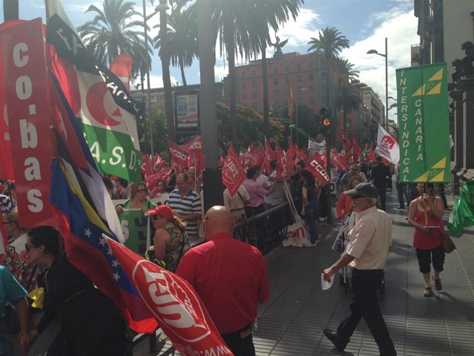 Manifestación en Las Palmas de Gran Canaria
