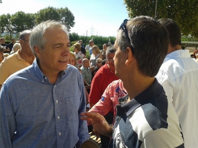 El líder del PSC, Pere Navarro, en la fiesta de otoño de socialista de Terrassa