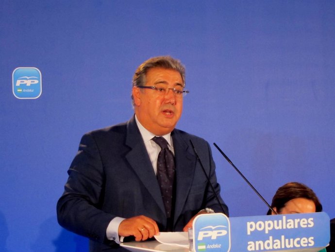 El presidente del PP-A, Juan Ignacio Zoido, en la Interparlamentaria.