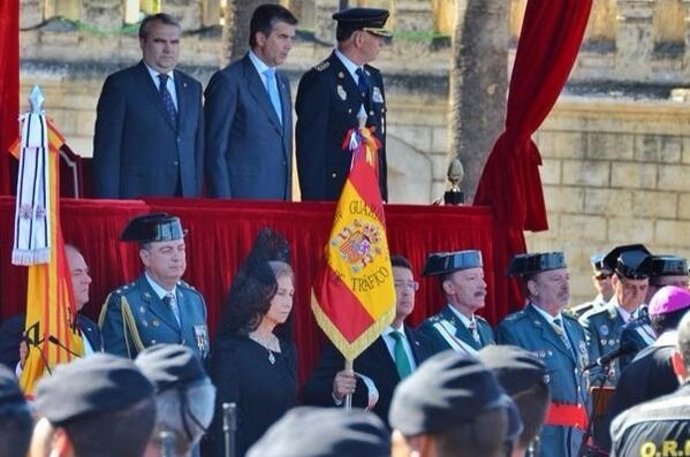 Reina Sofía, acto castrense Badajoz, Día Guardia Civil