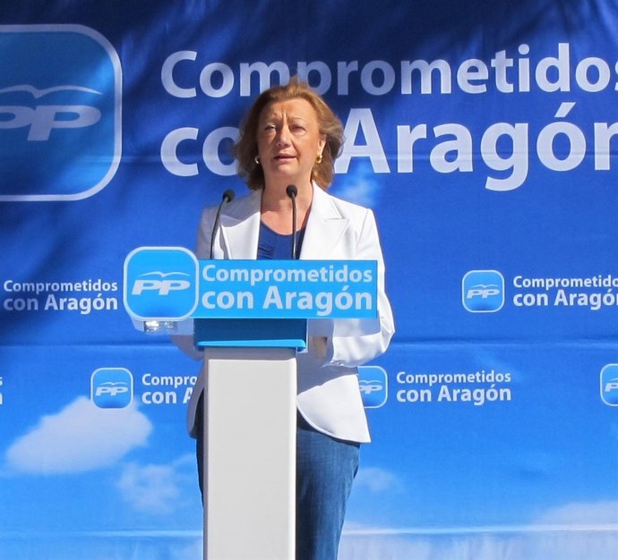 La presidenta de Aragón y del PP-Aragón, Luisa Fernanda Rudi