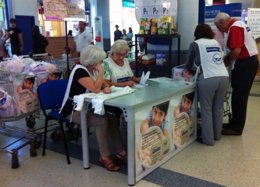 Uno de los puntos de recogida de alimentos