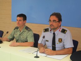 Inspector de Mossos J.Domènech y capitán de la Guardia Civil A.Montero