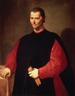 Retrato de Nicolás Maquiavelo por Santi di Tito