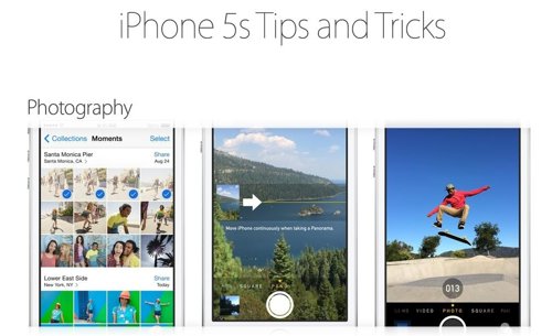 Apple publica en su web una lista de trucos y consejos para iPhone 5S