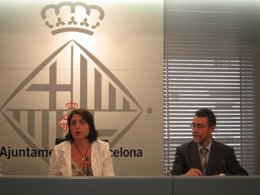 La teniente de alcalde S.Recasens y el director del estudio J.Suriñach