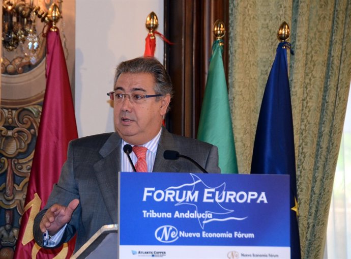 El presidente del PP-A, Juan Ignacio Zoido, hoy en Sevilla