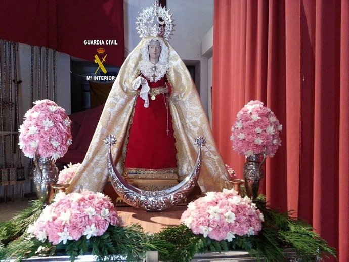 Virgen del puente de villaneuva del trabuco joyas robadas
