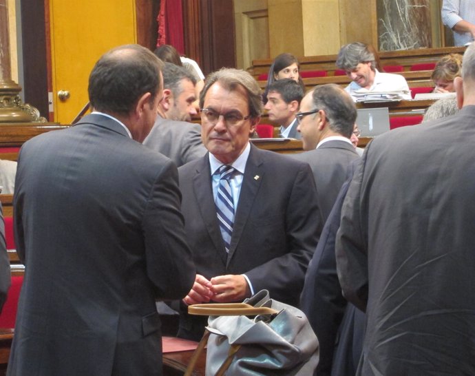 Artur Mas y R.Espadaler, en el Parlament