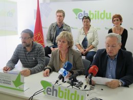 Moreno, Aranoa, Zabaleta, Ruiz, Goñi y Ramírez en la rueda de prensa